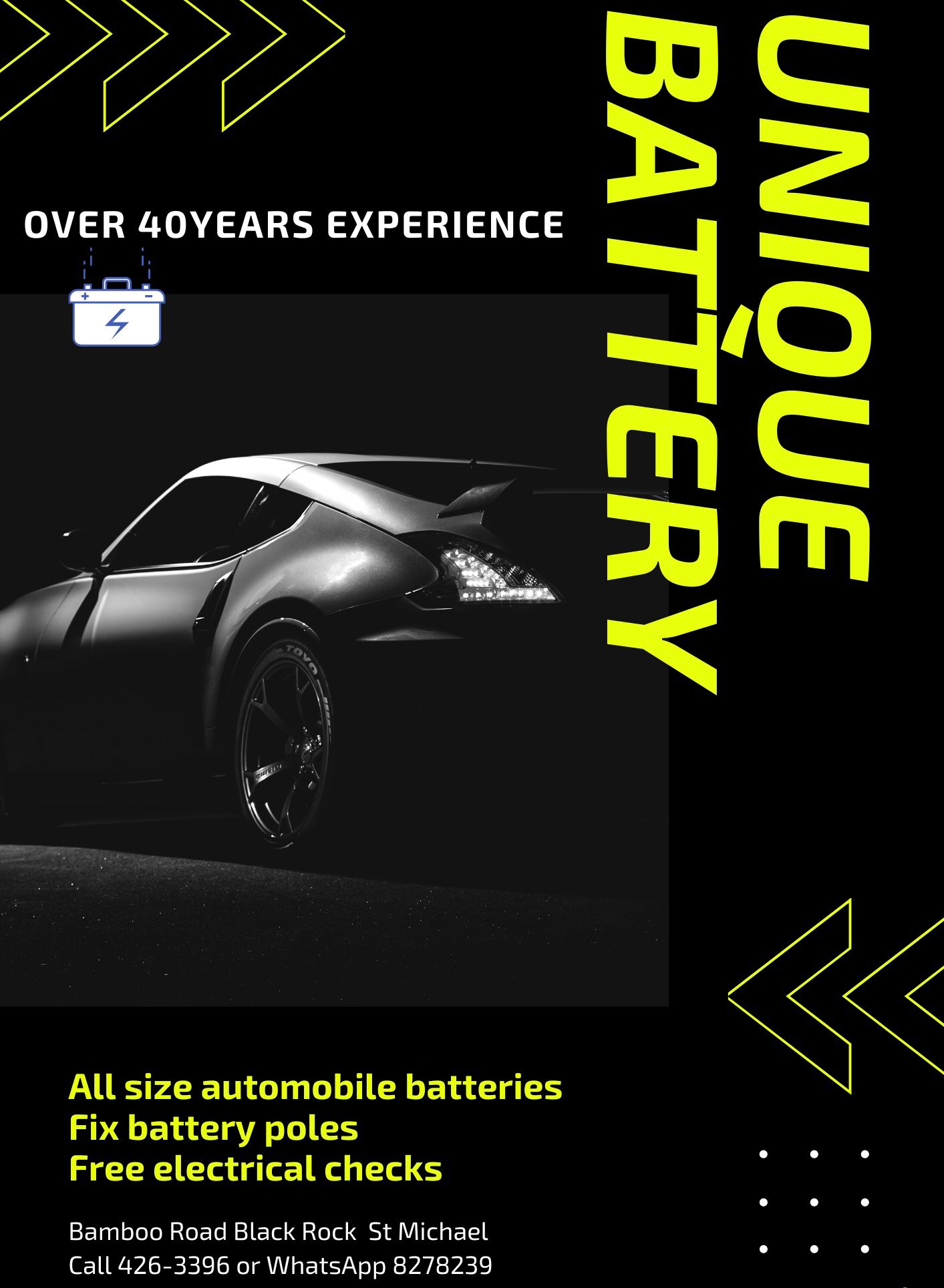 Unique Battery & Electrical Services - Batteries Storage-Retail-Wholesale & Manufacturers