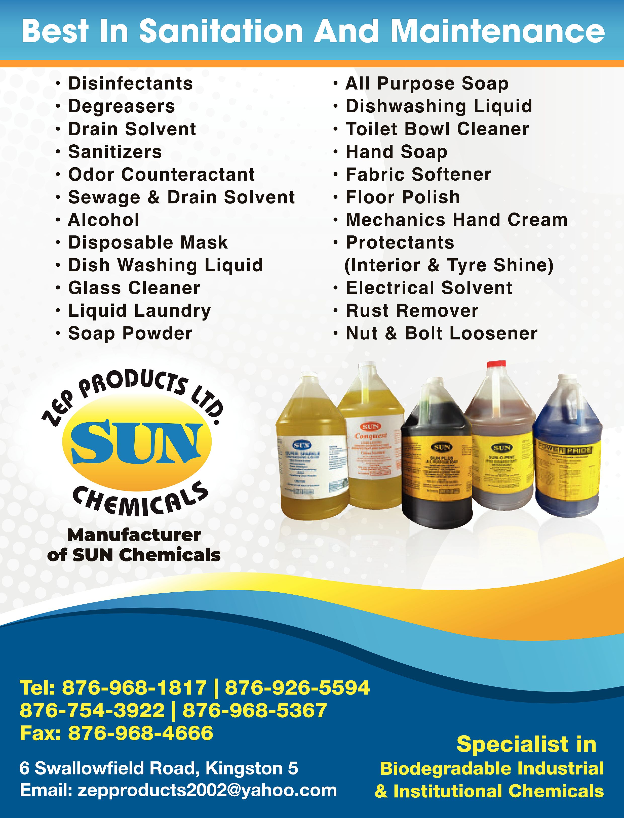 Zep Products Ltd - Chemicals-Wholesale, Manufacturers & Distributors