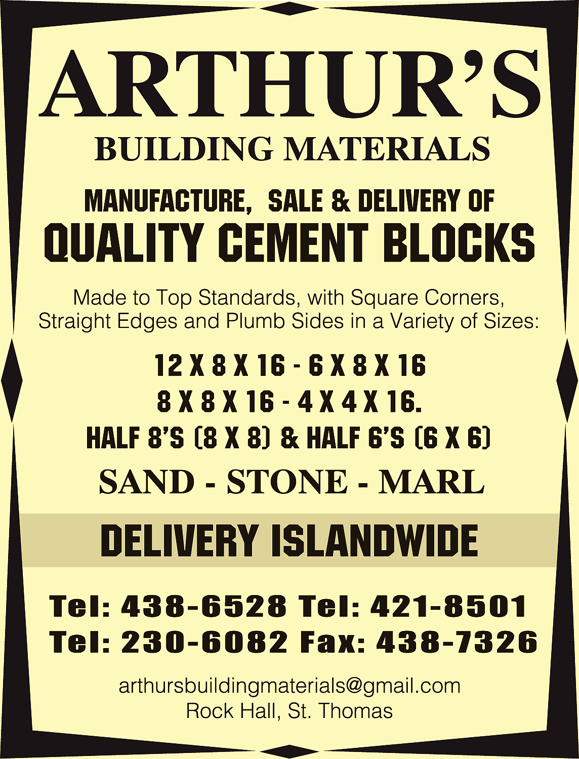 Arthur's Building Materials - Builders Supplies