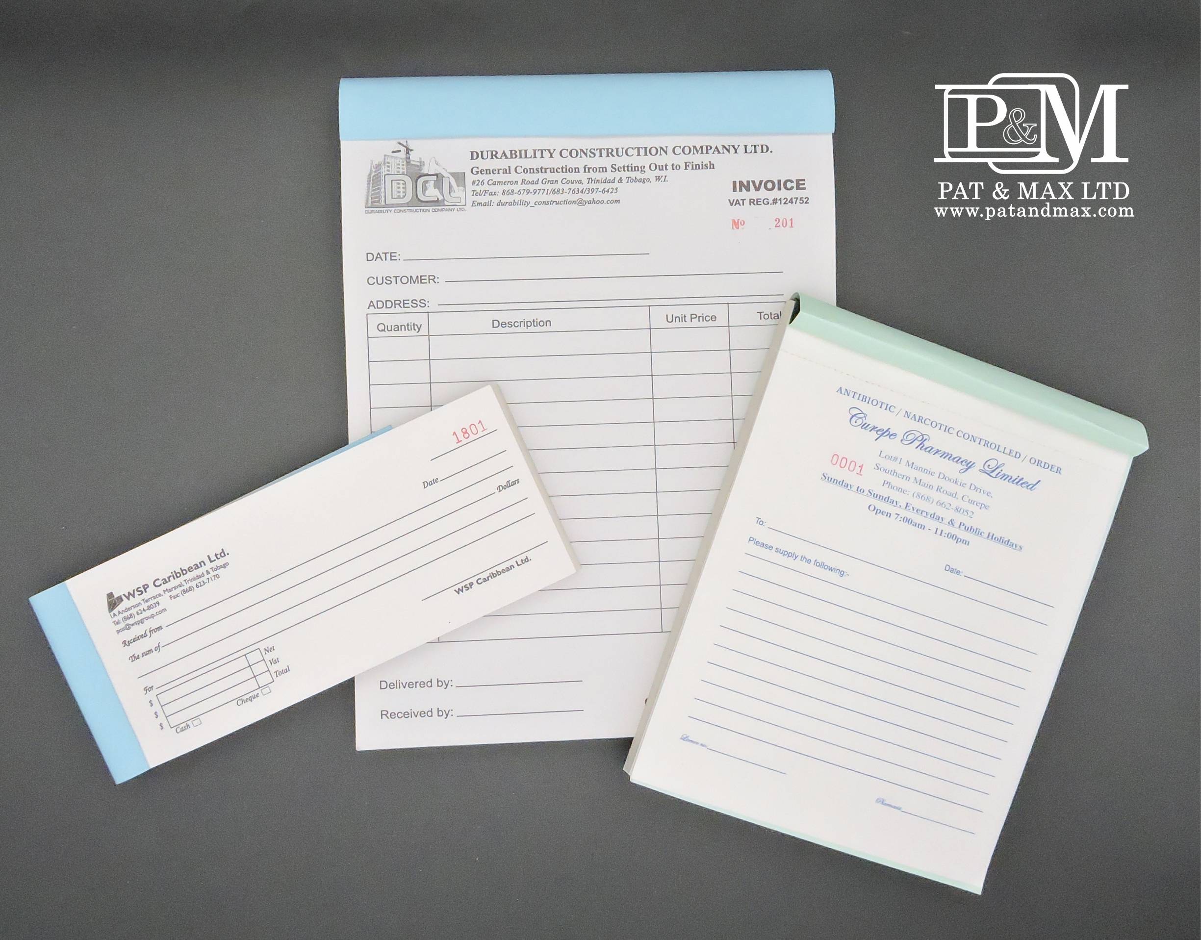 Pat & Max Ltd Plastic & ID Card Systems - RUBBER STAMPS