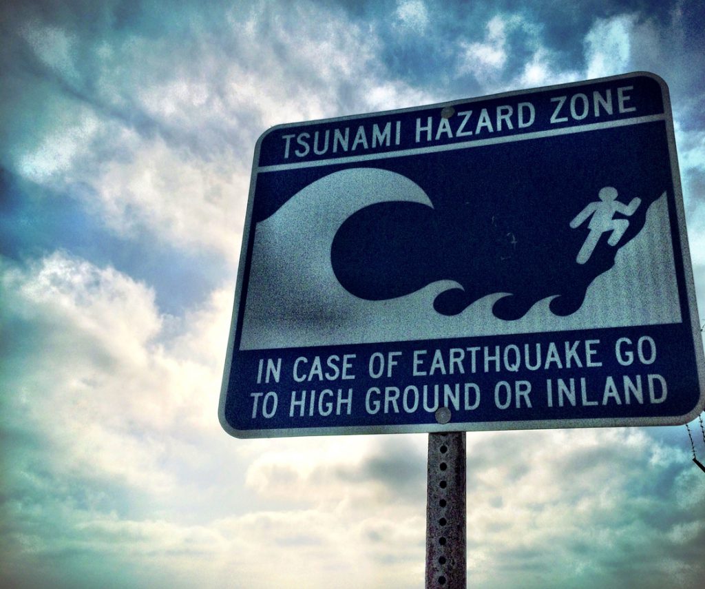 Tsunami Hazard Sign