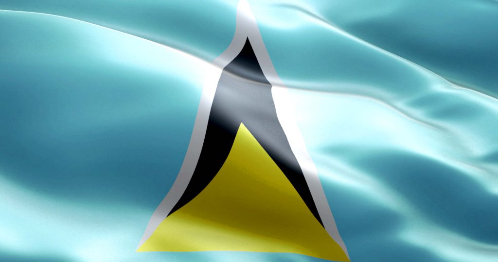 The flag of Saint Lucia
