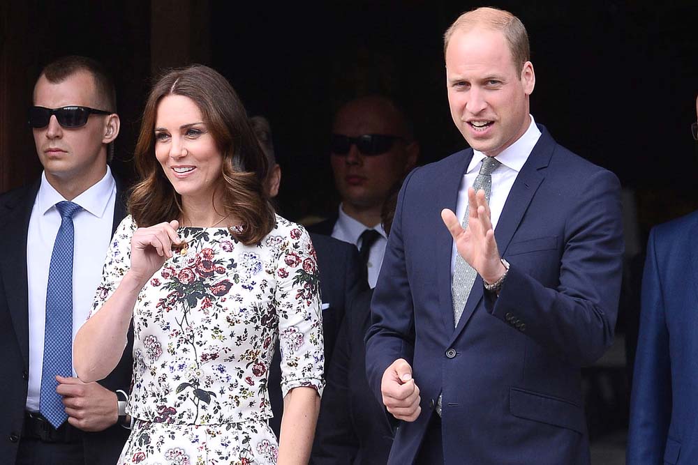 Prince William and his wife Kate in Poland