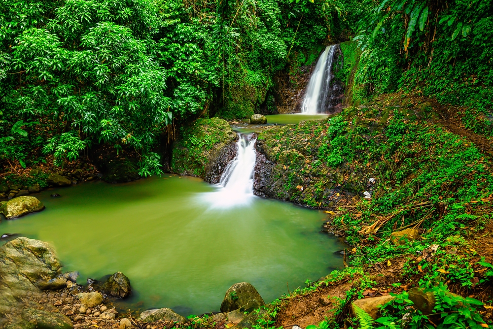 Findyello article on funs things to do in the Caribbean with image of Grenada's Seven Sisters waterfall.