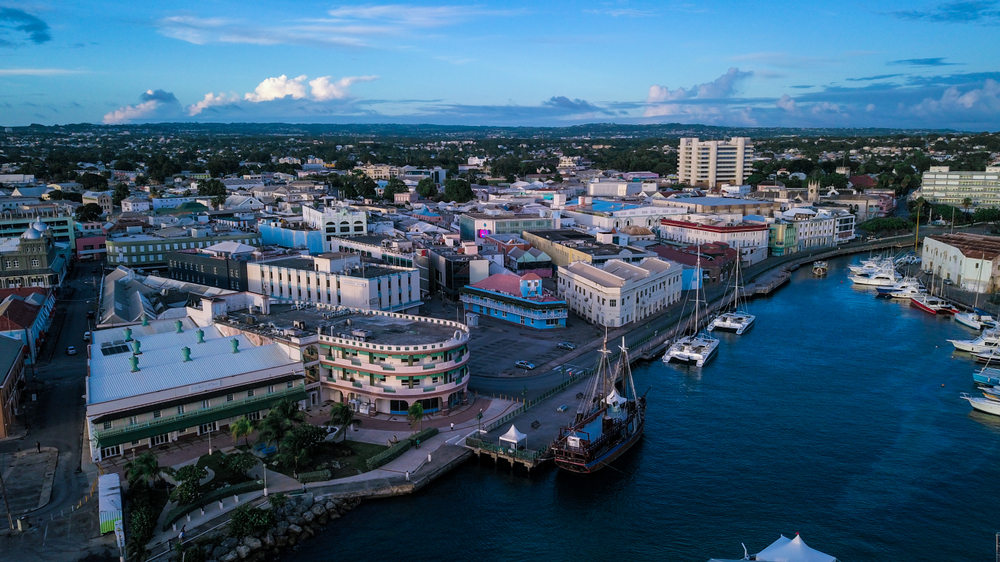 Aerial view of Bridgetown, Barbados