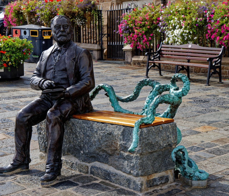 Victor Hugo statue in St Peter Port, Guernsey